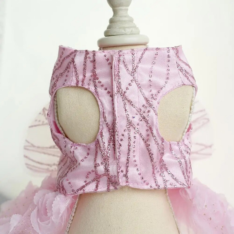 Ružičasti pas Vjenčanica Vjenčani kostim Puppy Princess Haljine za male pse Luksuzna odjeća za pse Pomeranian Chihuahua