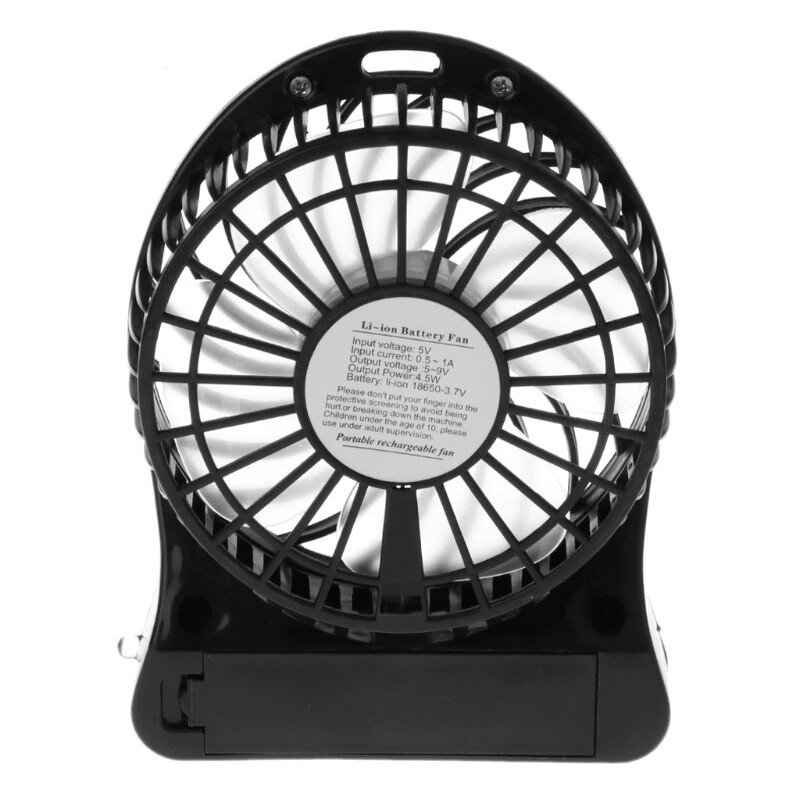 Pārnēsājams āra LED gaismas ventilators Gaisa dzesētājs Mini galda USB ventilators ar 18650 Akumulatora barošana ar Powerbank USB lādētāja datora USB portu