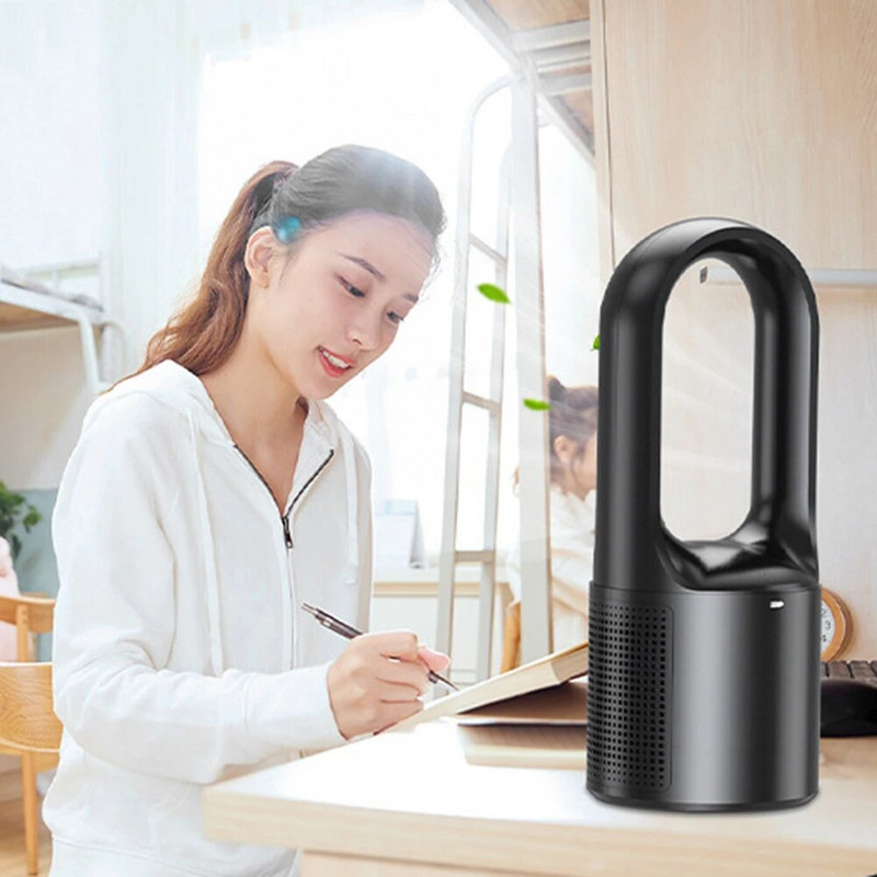 2023 Νέος Φορητός ανεμιστήρας Bladeless Επιτραπέζιος ανεμιστήρας ψύξης χωρίς ανεμιστήρα Blade για αθόρυβο ανεμιστήρα εξωτερικού χώρου γραφείου Επαναφορτιζόμενος