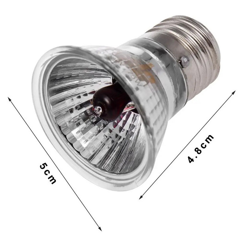 220-240v Reptile Turtle Snake Λάμπα θέρμανσης πλήρους φάσματος UVA+UVB ηλιακό φως ερπετό θερμαντική λάμπα μόνωσης Red Light Glass Heati