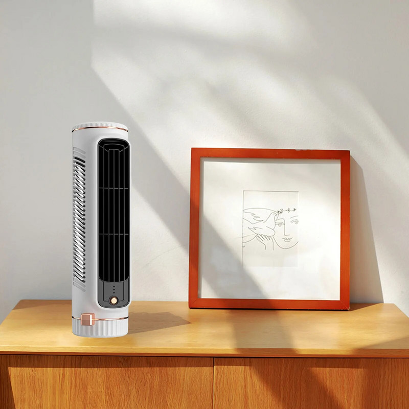 Επιτραπέζιος ανεμιστήρας Tower 1200 mAh Επιτραπέζιος ανεμιστήρας κλιματισμού χωρίς λεπίδες Φορητός ανεμιστήρας σίγασης 3 ταχυτήτων Ψύκτη για σαλόνι υπνοδωμάτιο