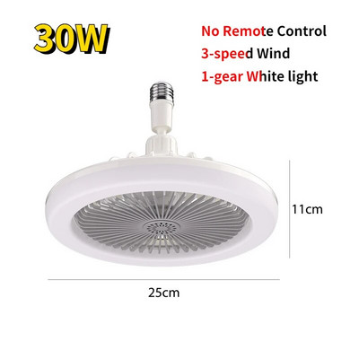 30W/48W/60W E27 lubų ventiliatorius su LED apšvietimu 360° besisukantis lubų šviestuvas su ventiliatoriaus nuotolinio valdymo pulteliu Elektrinis aušinimo ventiliatoriaus liustra
