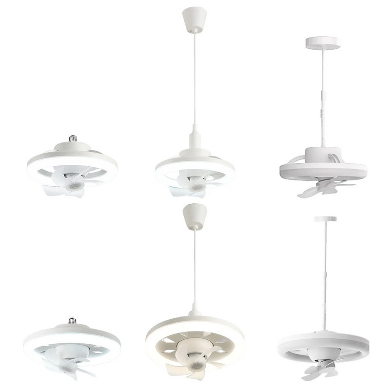 30W/48W/60W E27 Stropni ventilator s LED svjetlom Rotacija od 360° Stropna svjetiljka s ventilatorom Daljinski upravljač Električni ventilator za hlađenje Luster