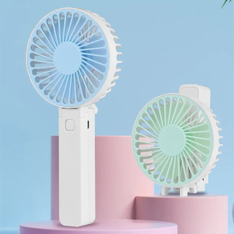 Hordozható ventilátorok Kézi USB újratölthető ventilátor mini asztali léghűtő kültéri ventilátor hűtés utazási kézi ventilátorok 1200MAH