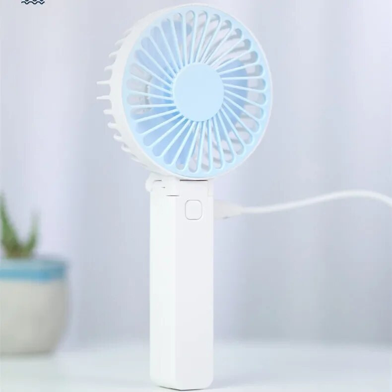 Hordozható ventilátorok Kézi USB újratölthető ventilátor mini asztali léghűtő kültéri ventilátor hűtés utazási kézi ventilátorok 1200MAH