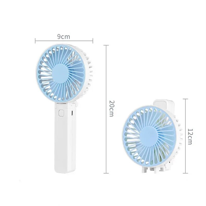 Hordozható ventilátorok Kézi USB újratölthető ventilátor mini asztali léghűtő kültéri ventilátor hűtés utazási kézi ventilátorok 1200MAH