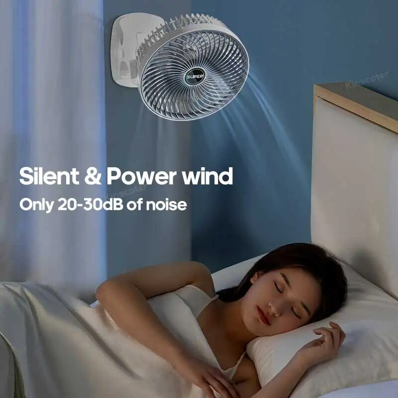 Otthoni elektromos klipszes ventilátor hordozható vezeték nélküli 1200mah asztali fali ventilátor szellőző kézi személyi ventilátor