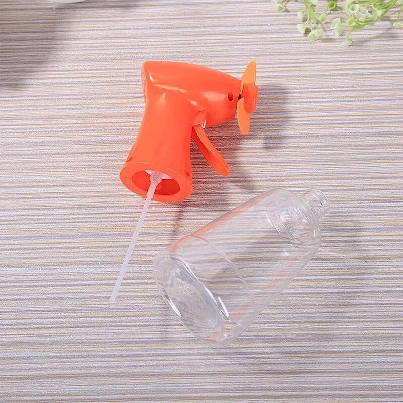 Ūdens miglošanas smidzināšanas rokas ventilators dzesēšanas ventilators Personiskais portatīvais miglas ventilators 400 ml gaisa ūdens miglas pudeles ventilators mājas birojam āra