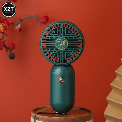 Nešiojamas mini rankinis ventiliatorius kinų charakteristikos elementas ventiliatorius biuras bendrabučio stalinis ventiliatorius lauke kelionės oro aušintuvo reikmenys
