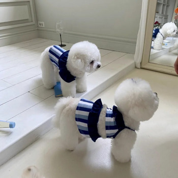 Puppy Ins Summer Outdoor ριγέ ρούχα για σκύλους Sling Pet μονοκόμματο γιλέκο Cat Dog Bikini Lycra Ice Breathable μαγιό για σκύλους