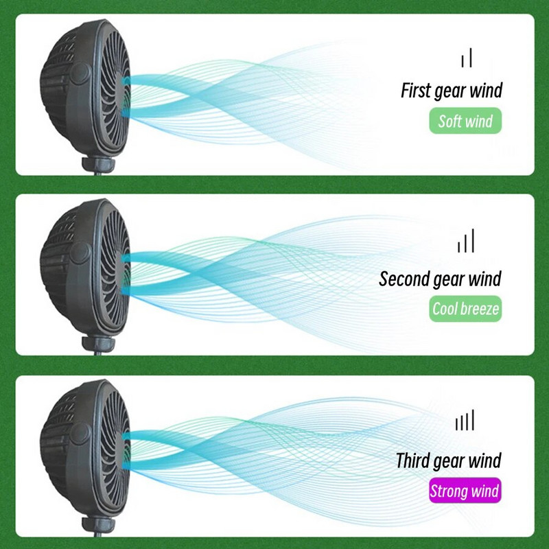 Hordozható asztali klipventilátor rugalmasan állítható konzollal USB elektromos otthoni irodai hűtés ventilátor csendes 3 sebességes erős szél