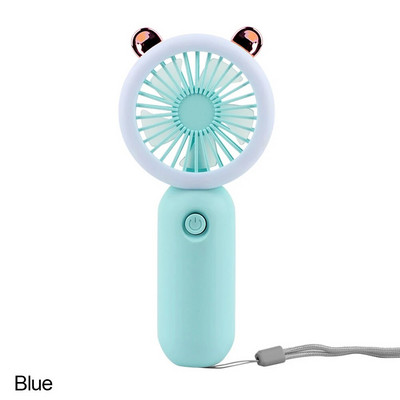 USB rokas mini ventilators USB uzlādējami dzesēšanas ventilatori Jauki pārnēsājami nakts gaisma vasaras mazi kabatas ventilatori karikatūras klusuma ventilatori