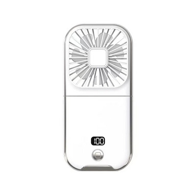 Mini kaasaskantav välisõhu ventilaator digitaalne ekraan Mini rippuv kaelaventilaator 3000 mAh akutoitega 180 kraadi kokkuklapitav lauaventilaator