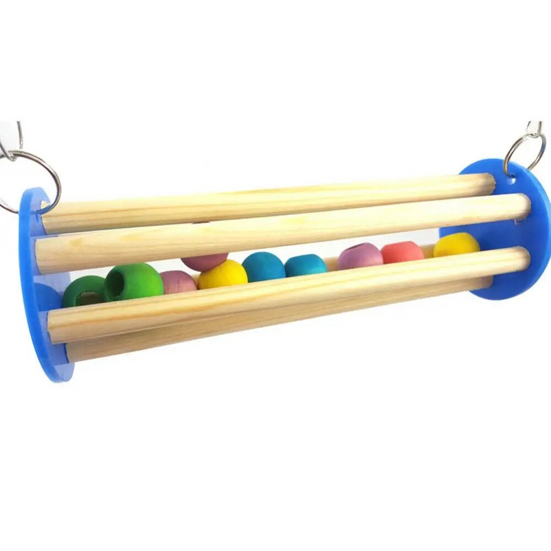 Διακόσμηση κλουβιού για μάσημα Παιχνίδι για κατοικίδια πουλί Σκίουρος παπαγάλος χάντρα Αλυσίδα αναρρίχησης κούνιας με δάγκωμα κλουβί διακόσμηση