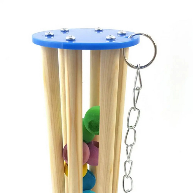 Διακόσμηση κλουβιού για μάσημα Παιχνίδι για κατοικίδια πουλί Σκίουρος παπαγάλος χάντρα Αλυσίδα αναρρίχησης κούνιας με δάγκωμα κλουβί διακόσμηση