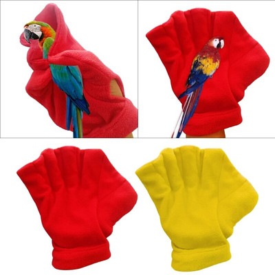 1PC Bird Parrot Handling Flannel Gloves Soft Anti Bite Bonding Mitten for Small Animals Hamster Warm Calming Gloves Pet Products