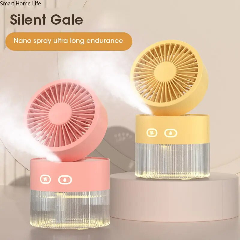 Õhuniisutaja pihustusventilaator Kaasaskantav ventilaator Õhkjahuti Õhuniisutaja USB-ventilaator lauaventilaator Veeuduventilaator suvekodumasina jaoks