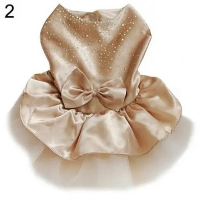 Pet Dog Petpy Bow Γάζα Φόρεμα Φούστα γάτα παγιέτα Πριγκίπισσα Ρούχα Ένδυση Pet Dog PuppyDress