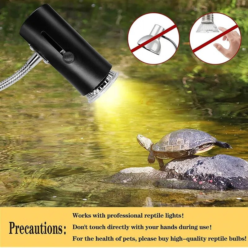 25/50/75W UVA+UVB 3.0 Rāpuļu lampas spuldze Bruņurupucis Basking UV gaismas spuldzes Apkures lampa Abinieki Ķirzakas Temperatūras kontrolieris