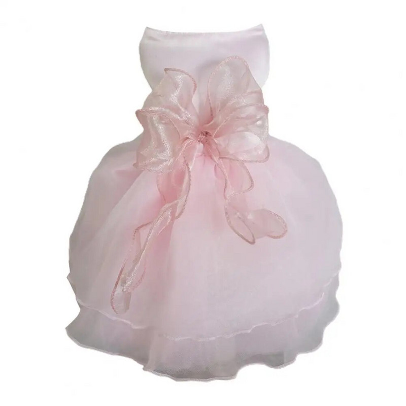 Lijepa vjenčanica za kućne ljubimce Prozračna haljina za pse Upečatljiva ukrasna ljetna odjeća za pse s dvije noge