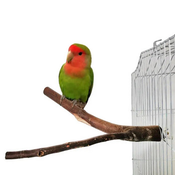 Pet Bird Tree Branch Stand Rack Parrot Raw Wood Fork Toy Хамстер Branch Perches Птичи играчки за средна и голяма клетка за птици