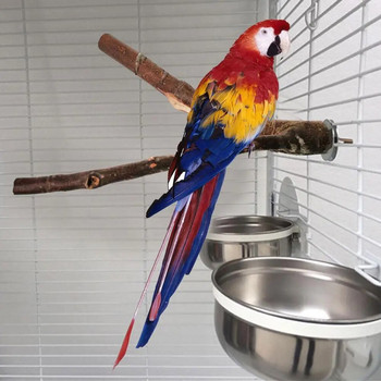 Pet Bird Tree Branch Stand Rack Parrot Raw Wood Fork Toy Хамстер Branch Perches Птичи играчки за средна и голяма клетка за птици