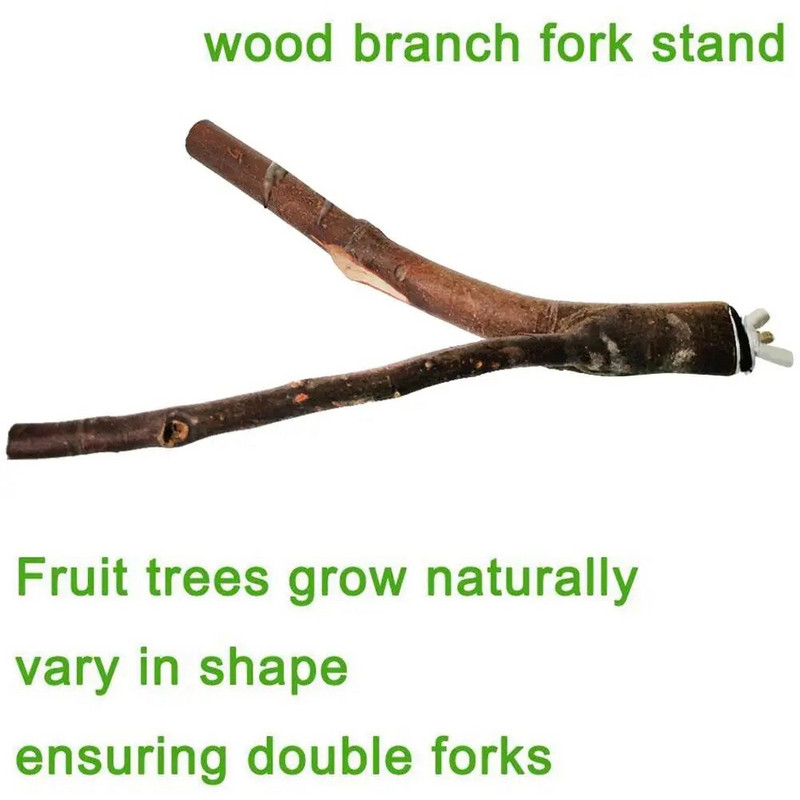 Pet Bird Tree Stand Rack Παπαγάλος Ακατέργαστο Ξύλο Πιρούνι Παιχνίδι Χάμστερ Κλάδος Κούρνιες Παιχνίδια πουλιών για μεσαίο και μεγάλο κλουβί πουλιών