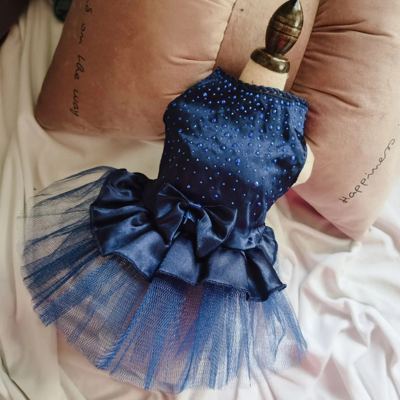 Φόρεμα για σκύλους για κατοικίδια Καλοκαιρινά ρούχα Dot Dog Dress for Dogs Φούστα Καλοκαιρινή Πριγκίπισσα Dog Νυφικά Φορέματα για σκύλους για μικρά σκυλιά