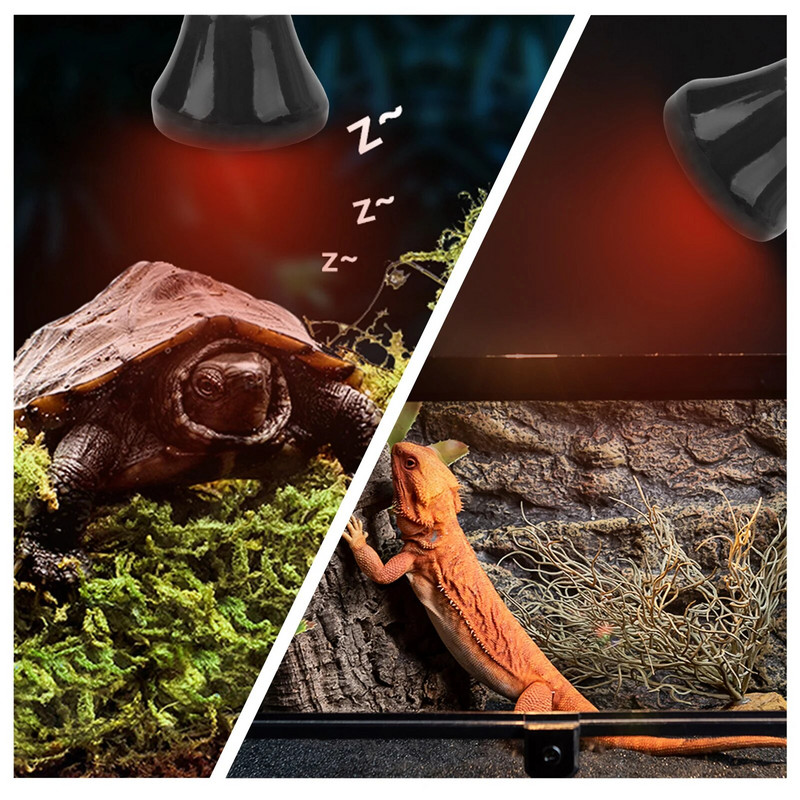 Λαμπτήρας θερμότητας ερπετών για κατοικίδια αμφίβια 25W50W75W100W Aquarium Snake E27 Υπέρυθρη κεραμική εκπομπή θερμότητας Spider Lizard Tortoise