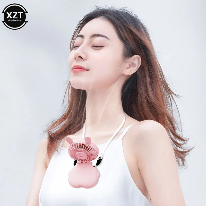 Viseći ventilatori za vrat Sklopivo stolno USB punjenje Mute Ventilator za hlađenje Ručni mali ventilatori Ljetni prijenosni mini hladnjak zraka