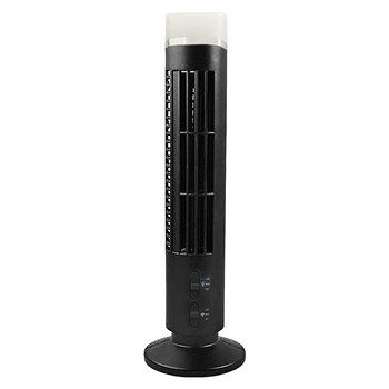 Вертикален вентилатор за климатизация 3W електрически кулен вентилатор без лопатки с лек USB щепсел или захранван с батерии 2 скорости за офис