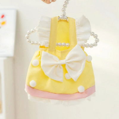 Modes kleita suņiem maziem un vidējiem suņiem jauks kucēns princeses svārki priekšgala kaķis lidojošas piedurknes svārki mājdzīvnieku kleita čivavas suņu apģērbs