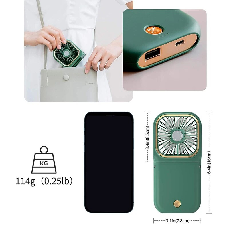 Φορητός μίνι ανεμιστήρας Προσωπικός ανεμιστήρας λαιμού USB Επαναφορτιζόμενος ανεμιστήρας χειρός με μπαταρία για εσωτερικούς και εξωτερικούς χώρους
