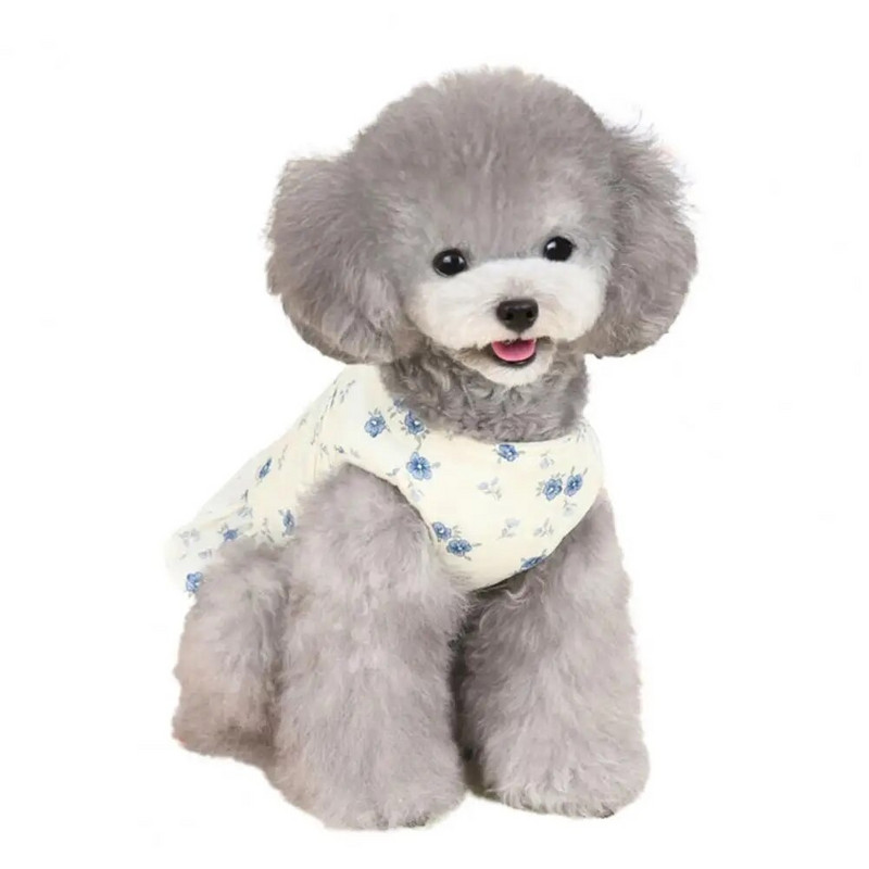 Stilīgs mājdzīvnieku apģērbs, apdruka, ballīšu aksesuārs bez pīlinga, mīļa, dāmai līdzīga suņu kleita