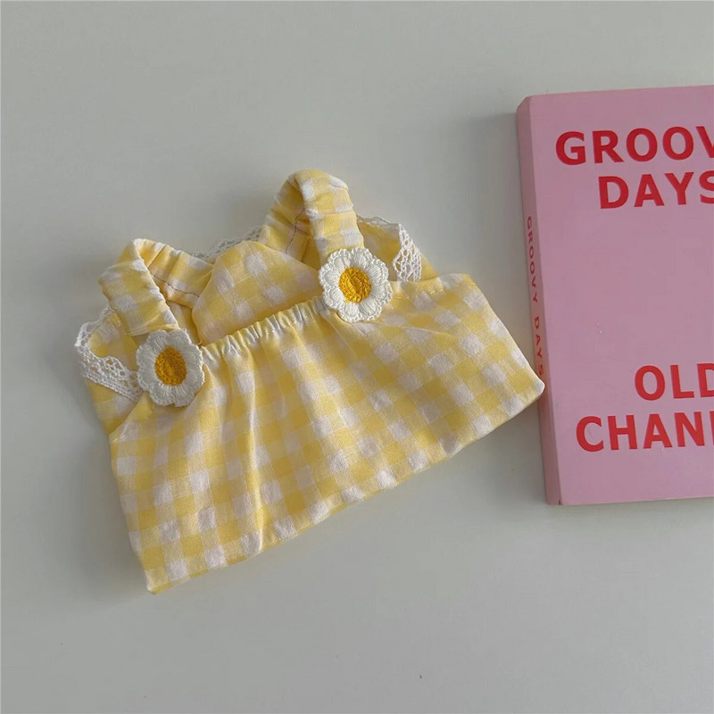 Pet καρό φόρεμα ζαρτιέρες Πριγκίπισσα λουλούδι φόρεμα φόρεμα σκύλου Καλοκαιρινή γάτα Teddy μικρό κουτάβι Ρούχα για κατοικίδια Ρούχα για κουτάβι