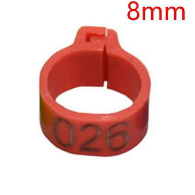 100 gab. Iekšējais diametrs 8 mm Baloža kāja Mājputni Balodis Papagailis Saspraudes Gredzeni Lenta Pēdas Gredzens Baložu piederumi Putnu piederumi