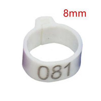 100 gab. Iekšējais diametrs 8 mm Baloža kāja Mājputni Balodis Papagailis Saspraudes Gredzeni Lenta Pēdas Gredzens Baložu piederumi Putnu piederumi