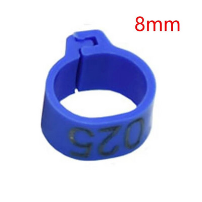 100 gab. Iekšējais diametrs 8 mm Baloža kāja Mājputni Balodis Papagailis Saspraudes Gredzeni Lenta Pēdas Gredzens Baložu piederumi Putnu piederumi