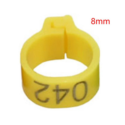 100 gab. Iekšējais diametrs 8 mm Baloža kāja Mājputni Balodis Papagailis Saspraudes Gredzeni Lenta Pēdas Gredzens Baložu piederumi Putnu piederumi
