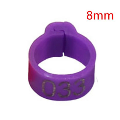100 gab. Iekšējais diametrs 8 mm Baloža kāja Mājputni Balodis Papagailis Saspraudes Gredzeni Lenta Pēdas Gredzens Baložu piederumi Putnu piederumi