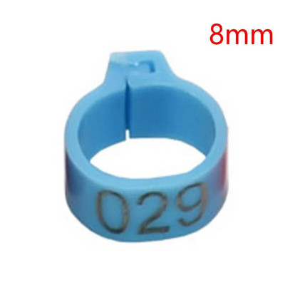 100 gab. Iekšējais diametrs 8 mm Baloža kāja Mājputni Balodis Papagailis Saspraudes Gredzeni Lenta Pēdas Gredzens Baložu piederumi Putnu piederumi