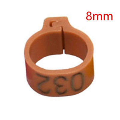 100 gab. Iekšējais diametrs 8 mm Baloža kāja Mājputni Balodis Papagailis Saspraudes Gredzeni Lenta Pēdas Gredzens Baložu piederumi Putnu piederumi