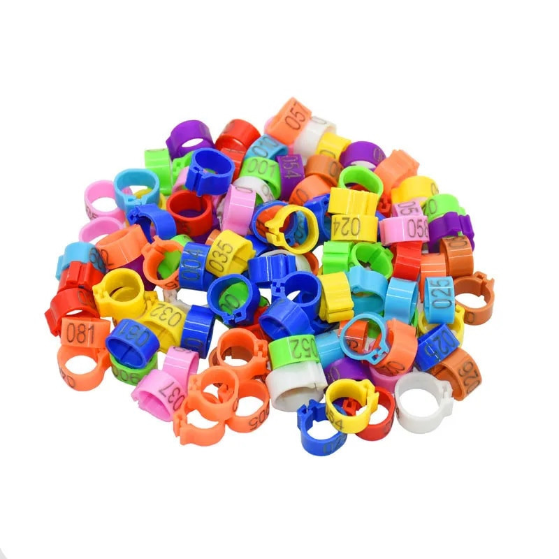 100 gab. Iekšējais diametrs 8 mm Baloža kāja Mājputni Balodis Papagailis Saspraudes Gredzeni Lenta Pēdas Gredzens Baložu piederumi Putnu piederumi