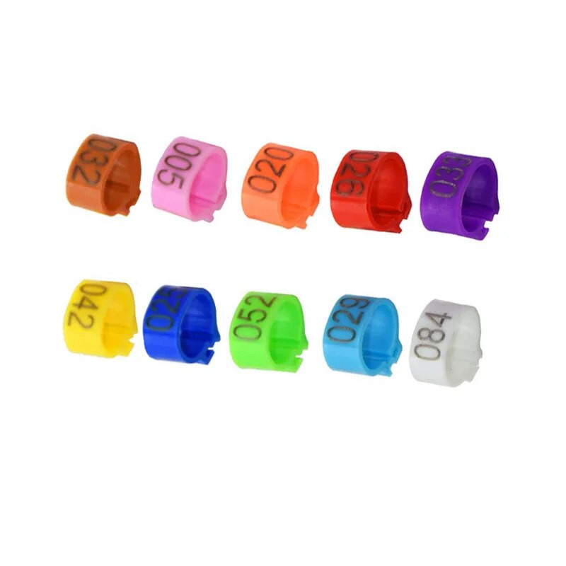 100 gab. Iekšējais diametrs 8 mm Baloža kāja Mājputni Balodis Papagailis Saspraudes Gredzeni Lenta Pēdas Gredzens Baložu piederumi Putnu piederumi