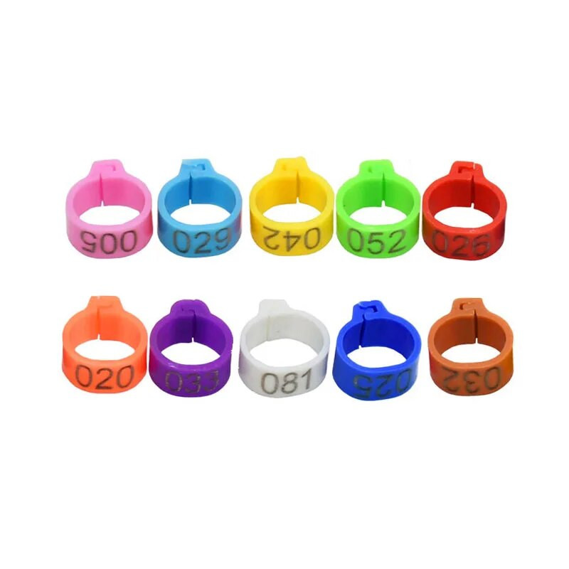 100 gab. Iekšējais diametrs 8 mm Baloža kāja Mājputni Balodis Papagailis Saspraudes Gredzeni Lenta Pēdas Gredzens Baložu piederumi Putnu piederumi