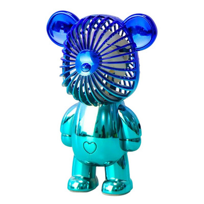 „Graffiti Bear“ elektrinis ventiliatorius, USB įkraunamas oro aušintuvas, galvanizavimo gradientas, 3 greičių, skirtas stovyklavimui lauke