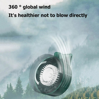 Електрически вентилатор за въздушно охлаждане Преносим висящ вентилатор без перки USB зареждане Мини вентилатор за климатик 900mAh за работа на открито вкъщи