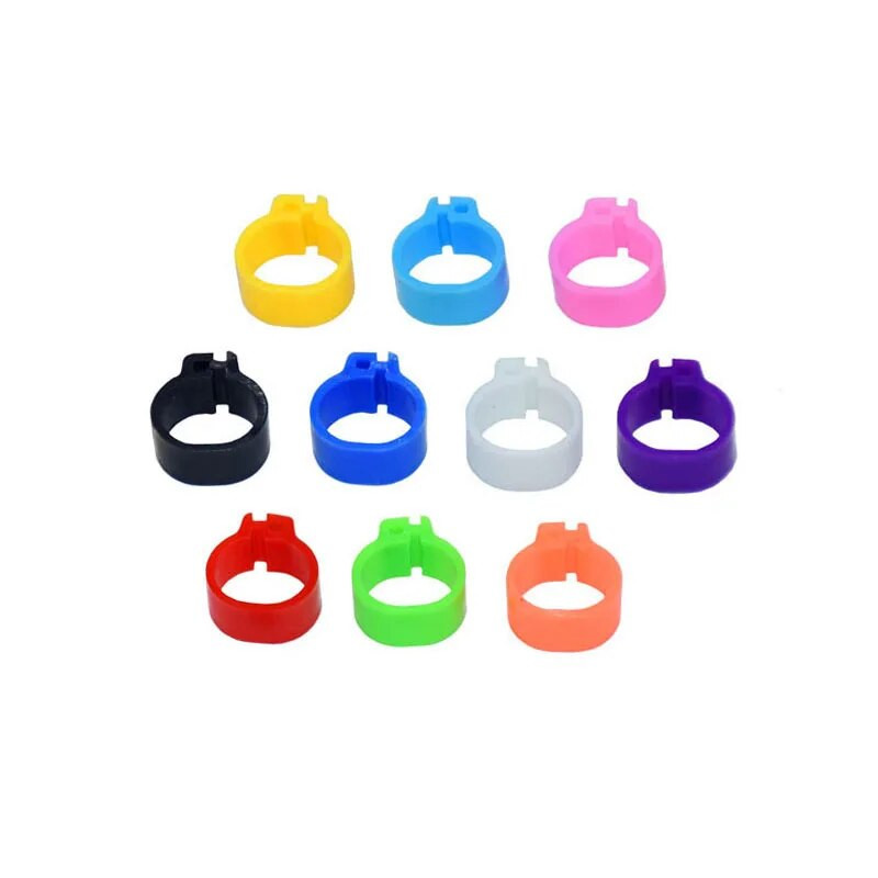 200 gab. Putnu saspraudes gredzens 8 mm 10 mm plastmasas līgavas pēdas gredzens 10 krāsu bajoneta identifikācijas baložu gredzens putnu apmācības piederumi