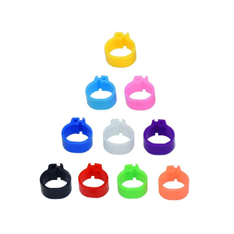 200 gab. Putnu saspraudes gredzens 8 mm 10 mm plastmasas līgavas pēdas gredzens 10 krāsu bajoneta identifikācijas baložu gredzens putnu apmācības piederumi