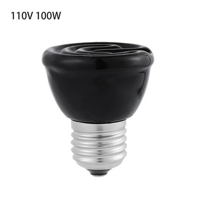 1PC praktiska 110V 220V 20-100W E27 keramikas sildspuldze infrasarkanais izstarotājs brooder lampa Reptile Grow āra apgaismojums